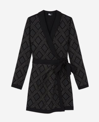 The Kooples FEMME BLACK robe courte portefeuille noire