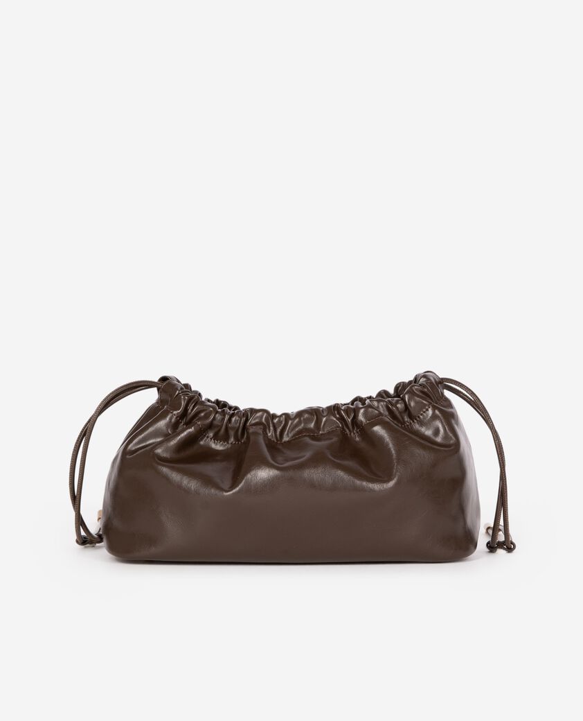 The Kooples FEMME BROWN sac taylor en cuir recycl&eacute; marron
