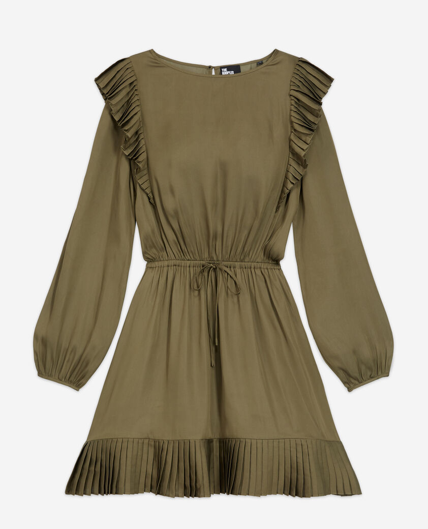 The Kooples FEMME OLIVE NIGHT robe courte kaki