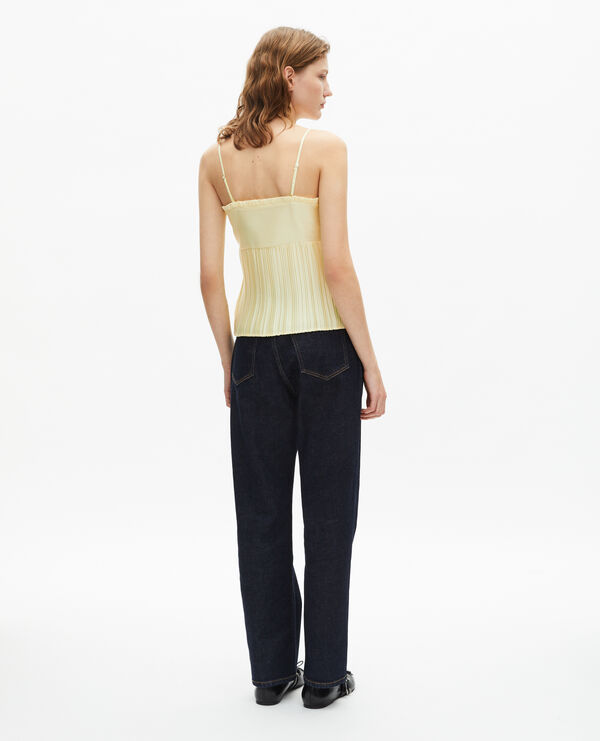 The Kooples WOMEN YELLOW yellow pleated camisole