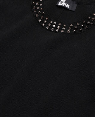 The Kooples WOMEN BLACK short black dress with spikes