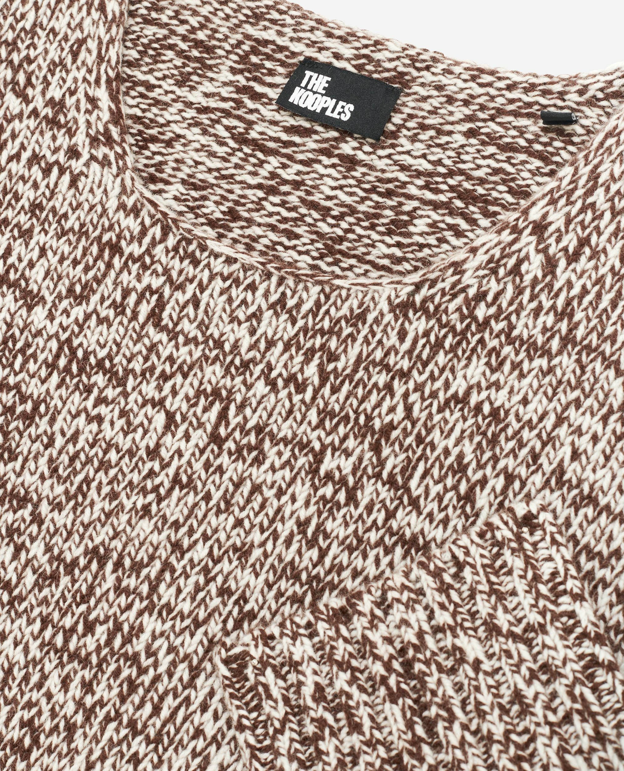 Pull mouliné beige et blanc, BEIGE-BROWN, hi-res image number null