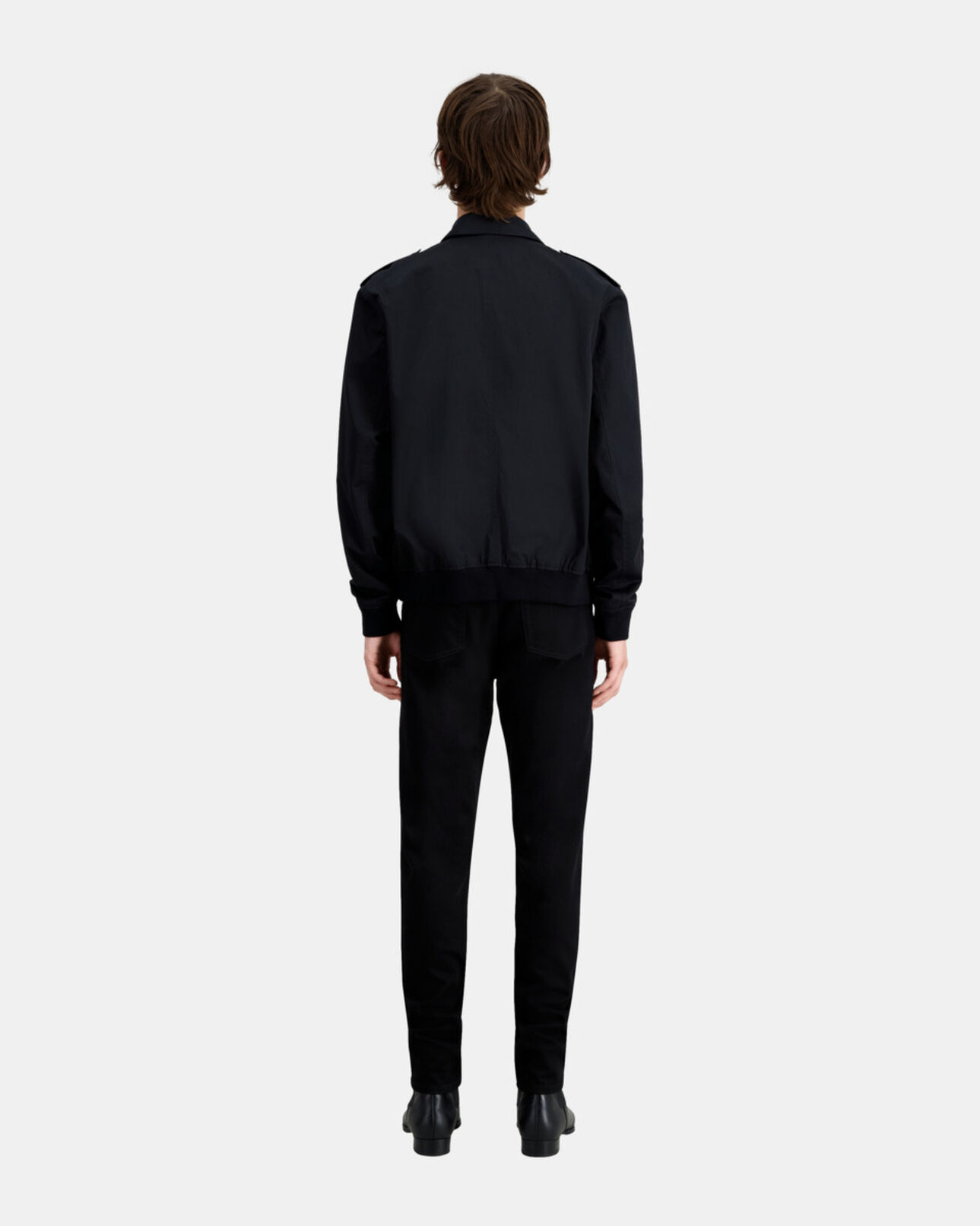 The Kooples HOMME BLACK blouson noir en coton