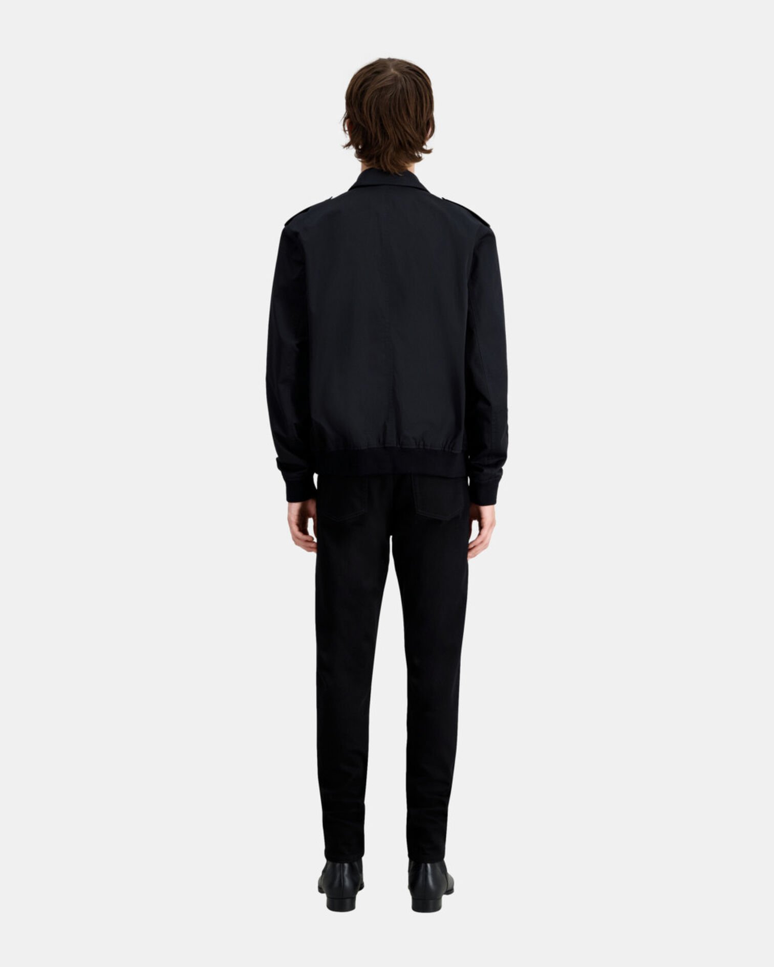 Blouson noir en coton, BLACK, hi-res image number null