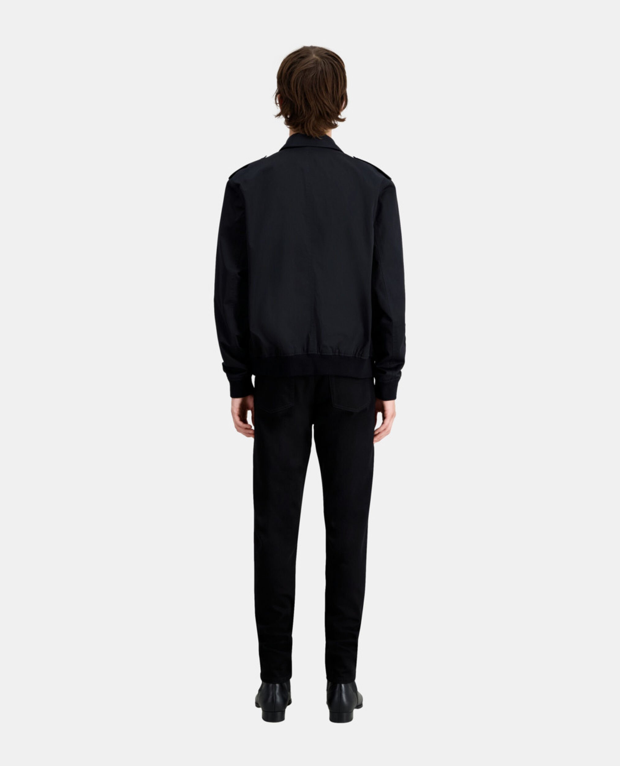 Black cotton jacket, BLACK, hi-res image number null