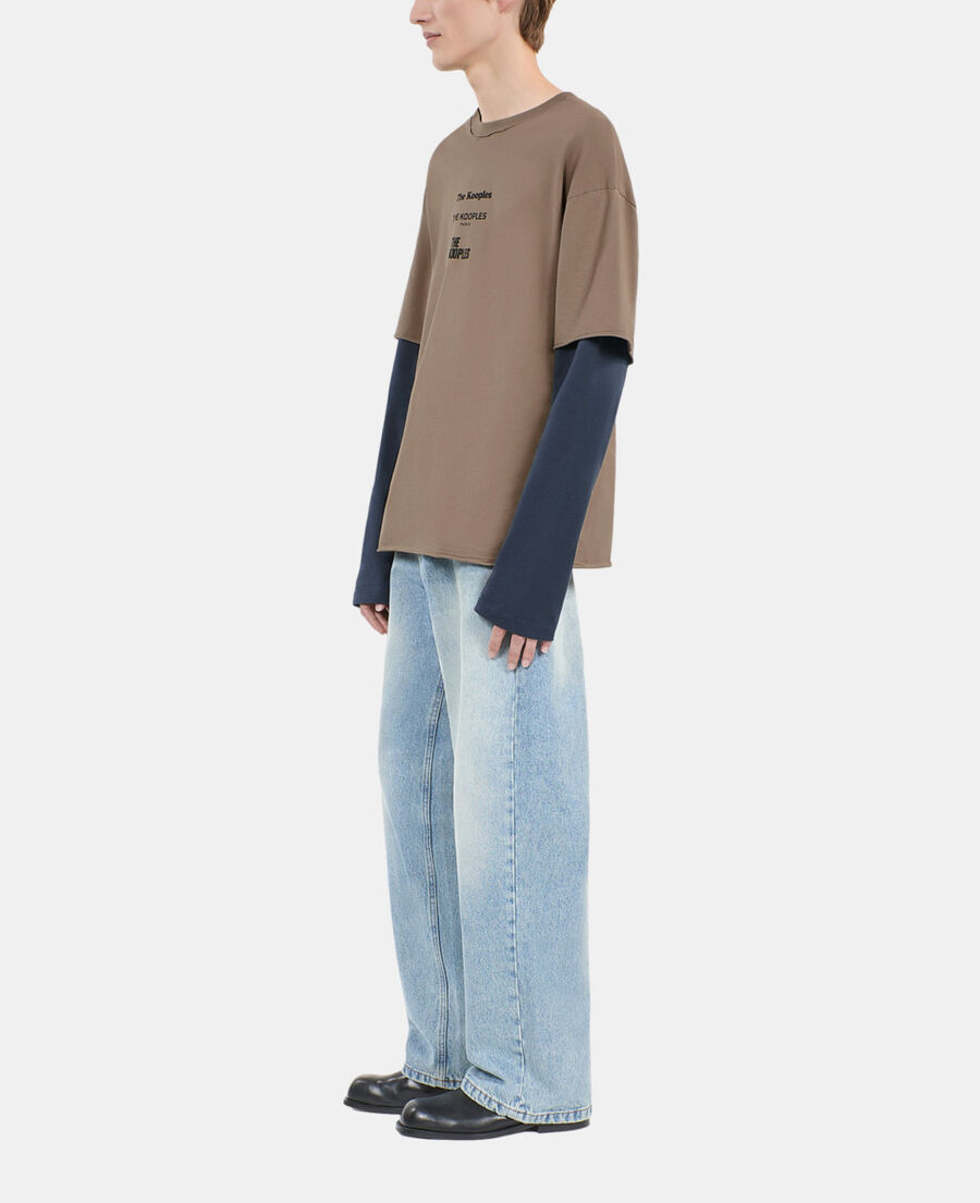The Kooples H BEIGE KAKI khaki long-sleeved t-shirt