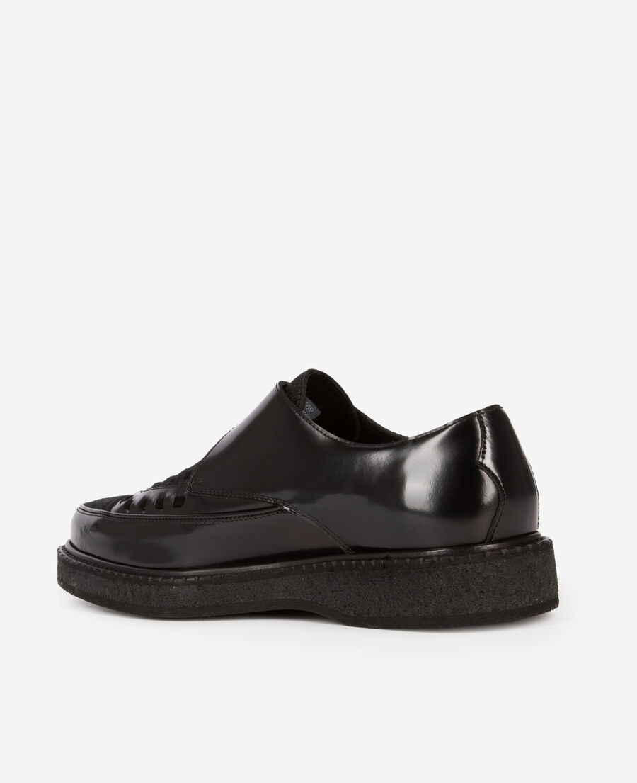 The Kooples DAMEN BLACK derbys aus leder und fohlen-effekt schwarz