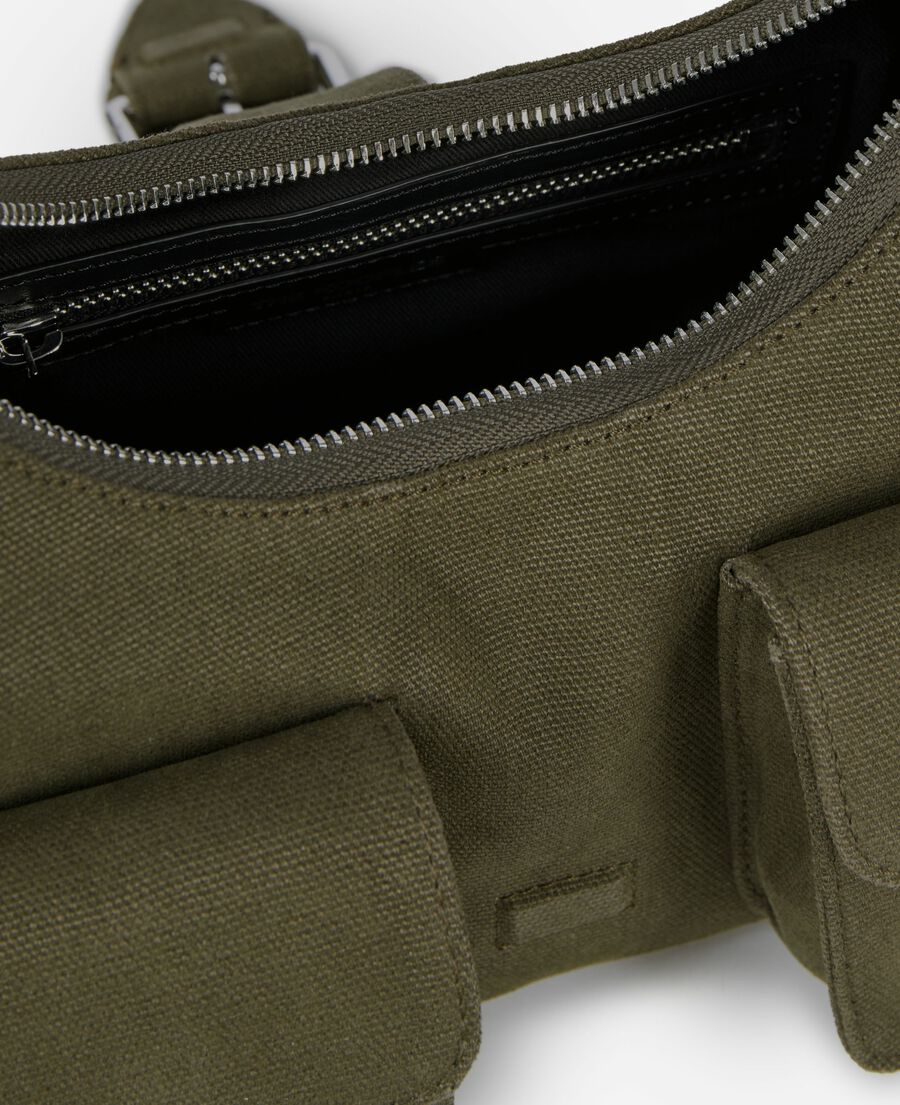 The Kooples DAMEN KAKI khakifarbene amelia tasche aus canvas
