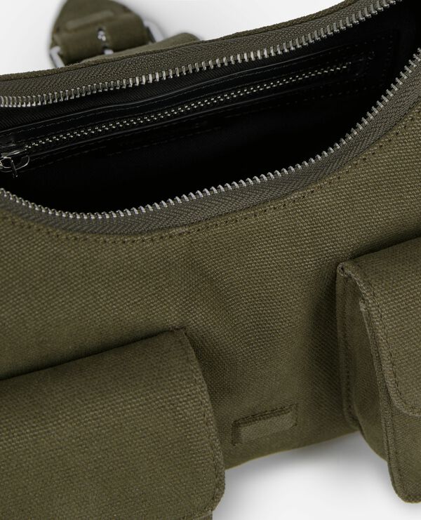 The Kooples FEMME KAKI sac amelia en canvas kaki