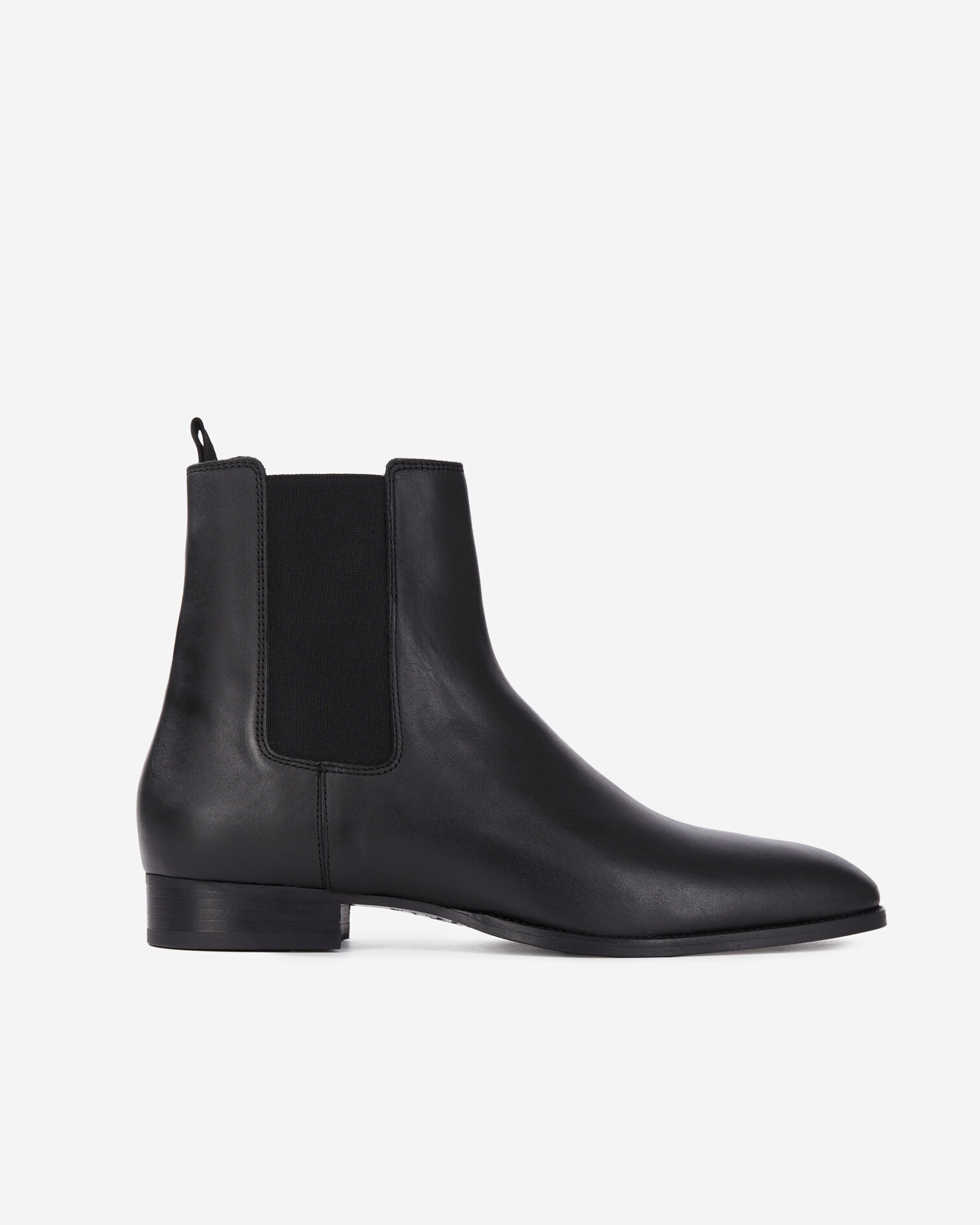 Bottines Chelsea en cuir noir, BLACK, hi-res image number null