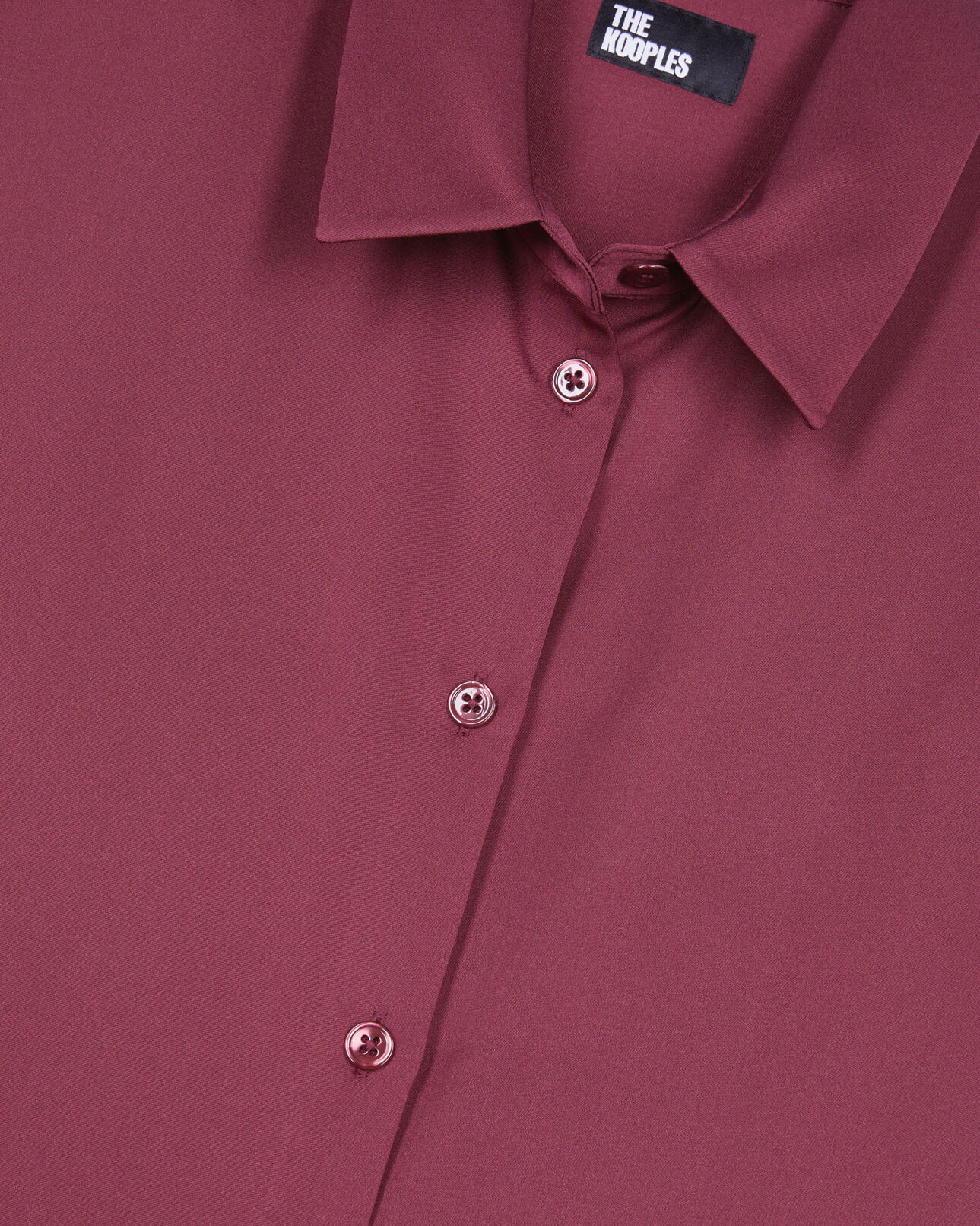 The Kooples WOMEN BURGUNDY burgundy silk shirt