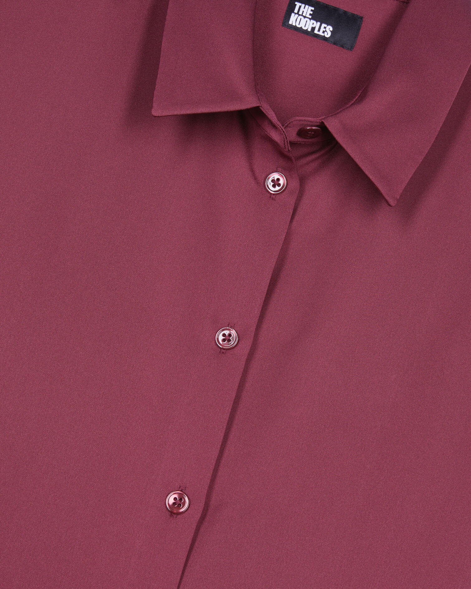 Burgundy silk shirt, BURGUNDY, hi-res image number null