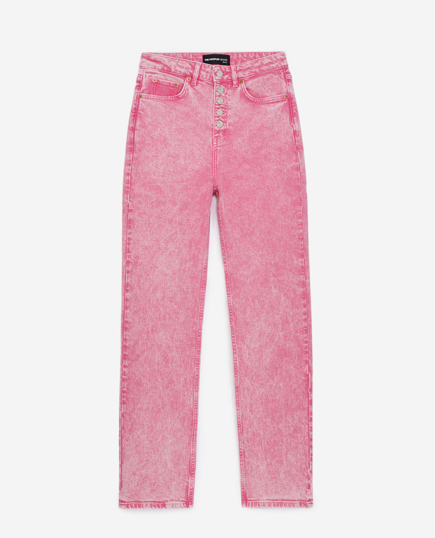 Jean rose taille haute boutons apparents The Kooples