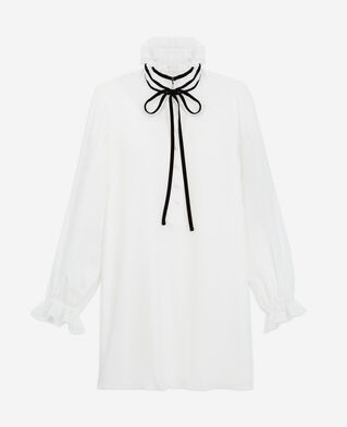 The Kooples F WHITE short white silk dress