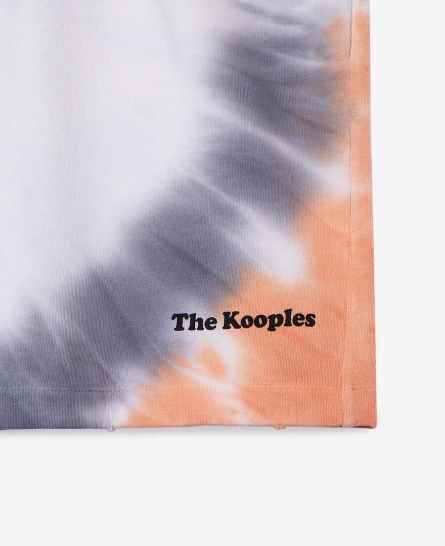 The Kooples H NEW LIGHT BLUE blue tie-dye print shorts