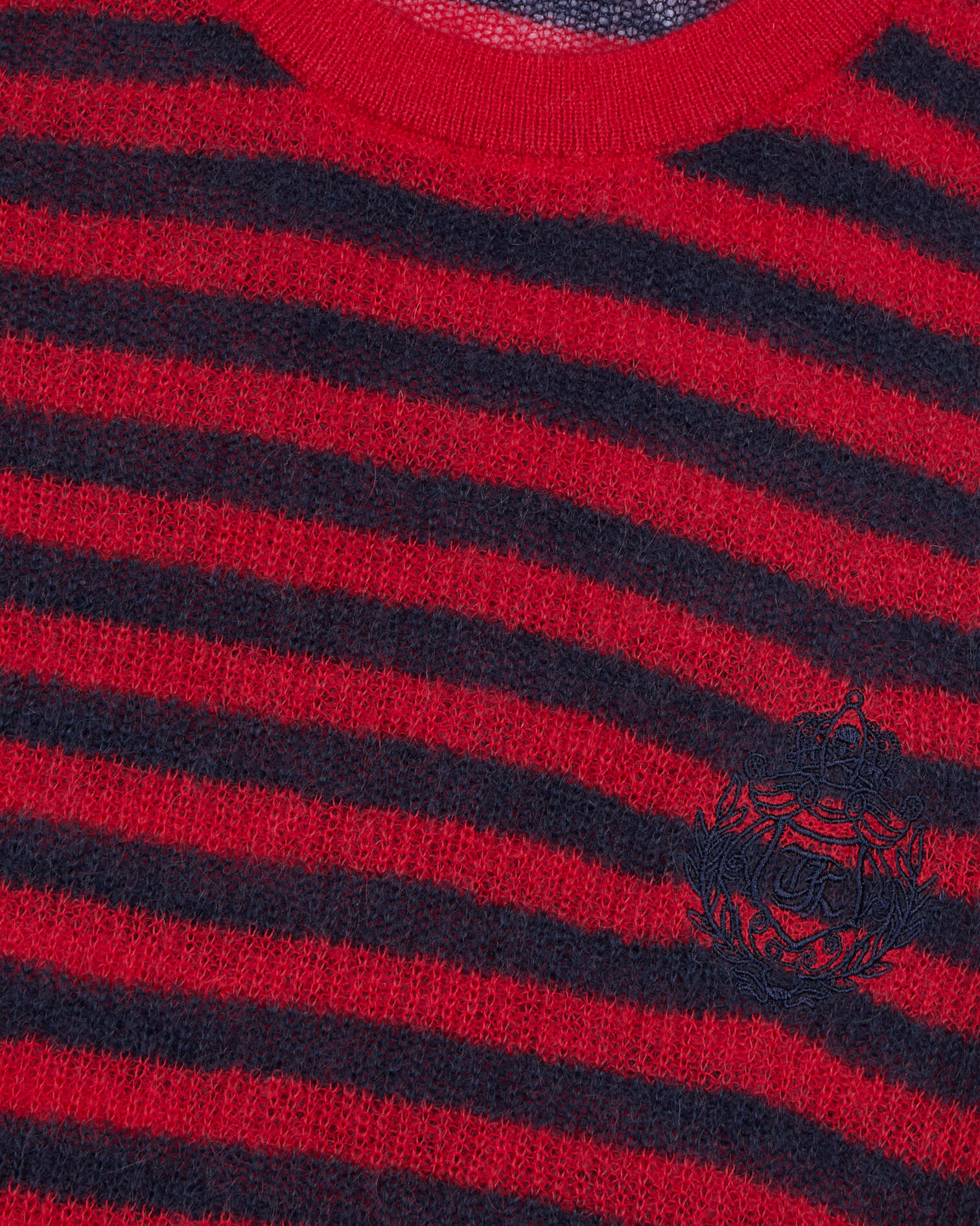 Striped mohair sweater , RED / BLUE, hi-res image number null