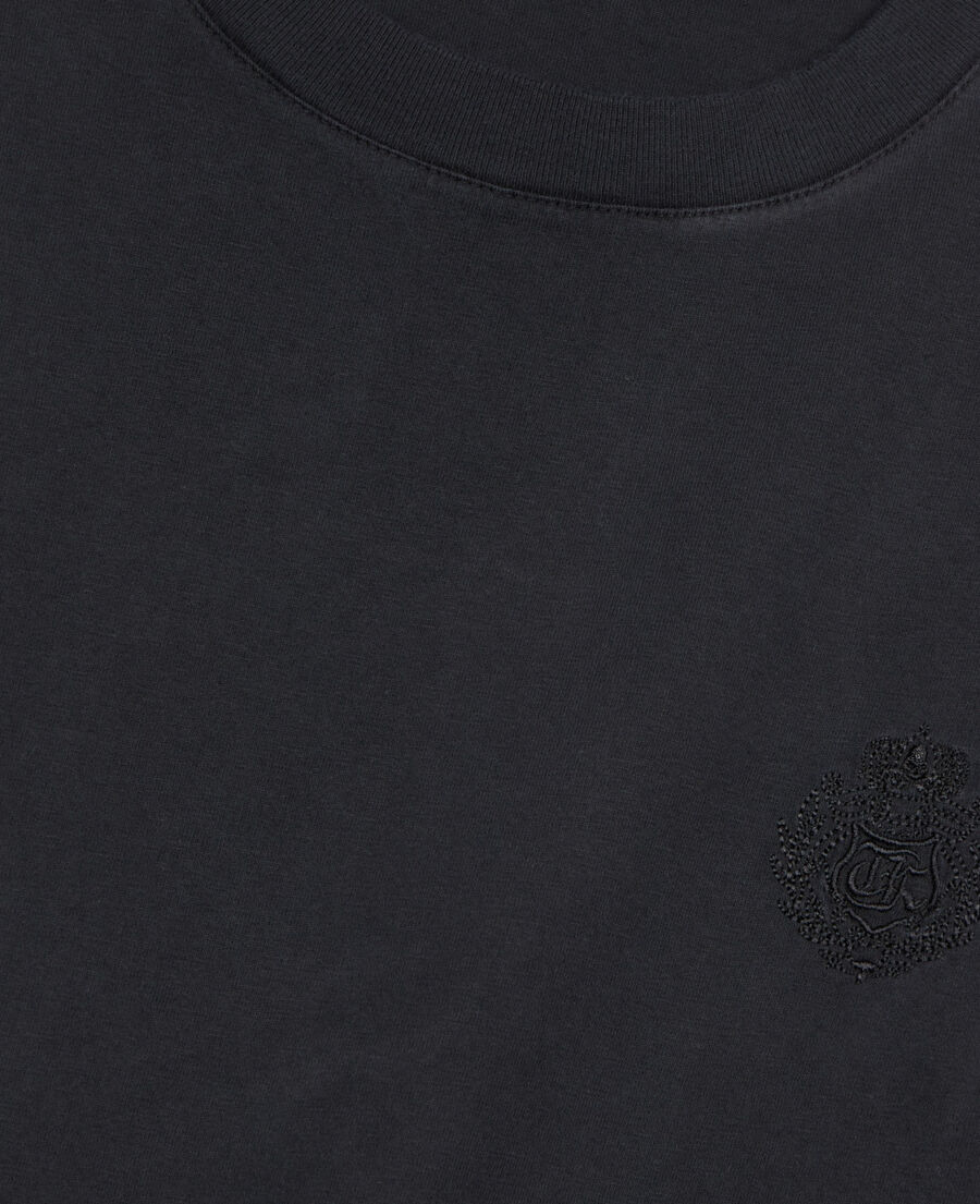 The Kooples HOMME BLACK WASHED t-shirt logo noir