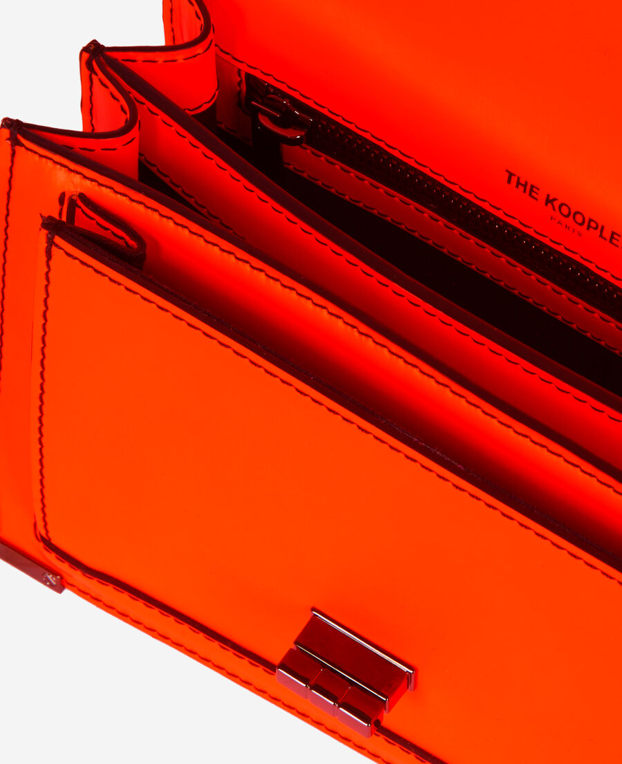 sac emily small en cuir orange