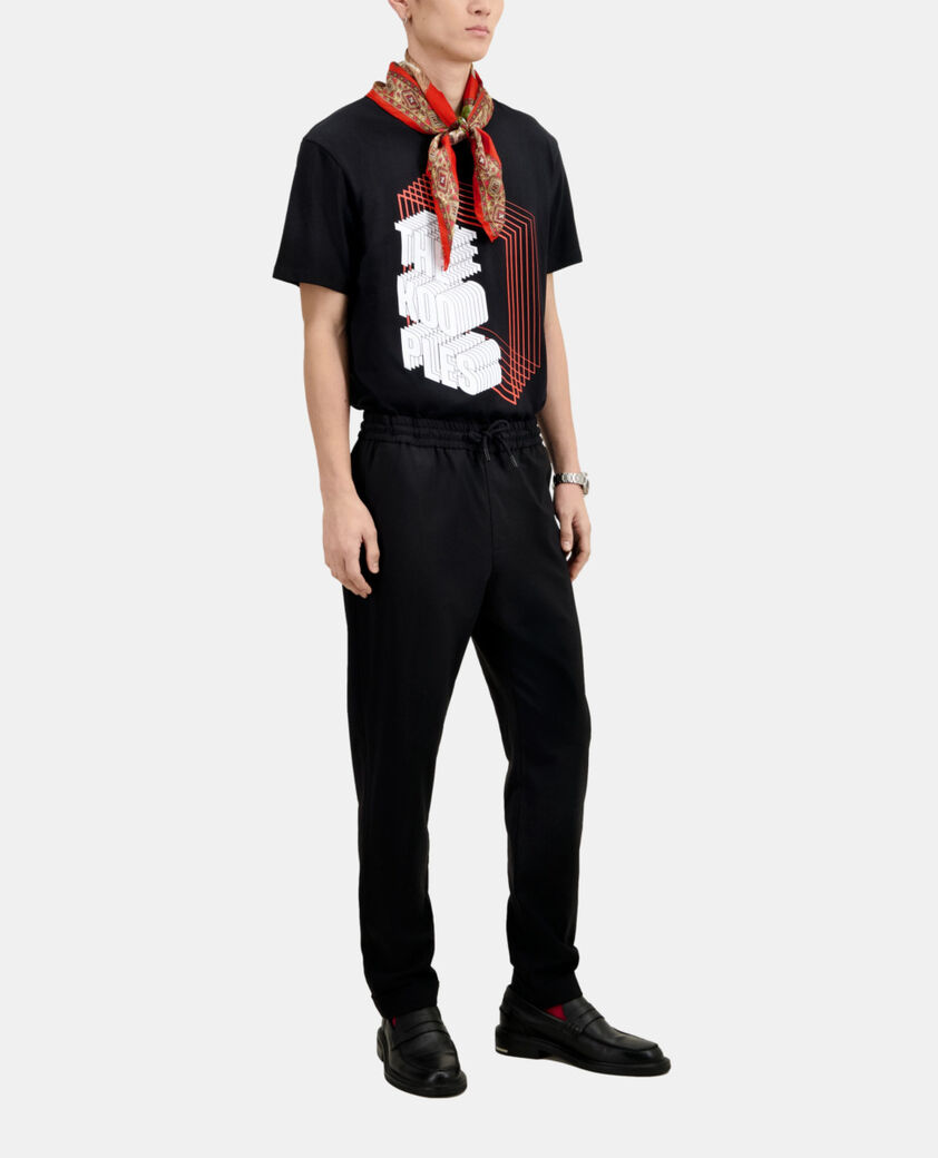 The Kooples MEN BLACK black flannel trousers