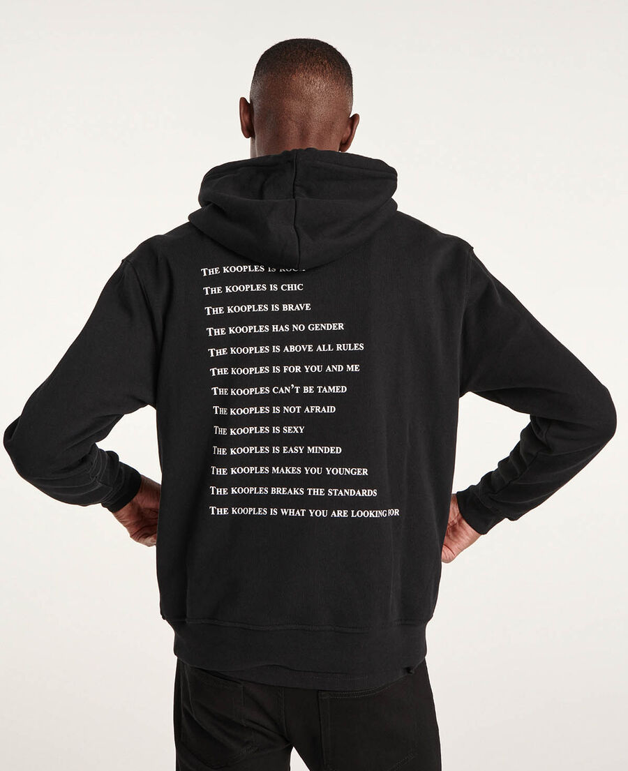 The Kooples HOMME BLACK sweat noir sérigraphie what is