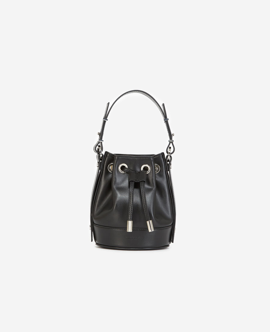 sac tina small cuir lisse noir