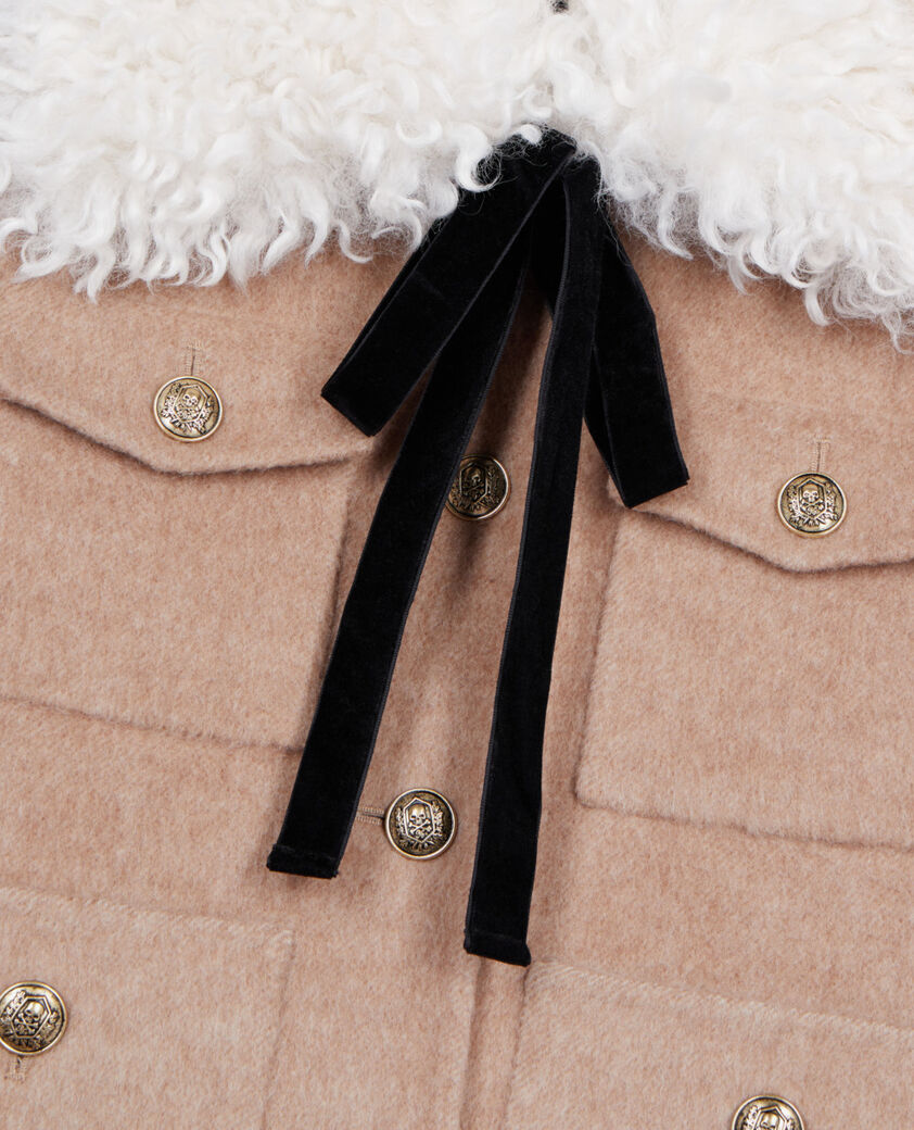 The Kooples WOMEN BEIGE LINEN beige jacket