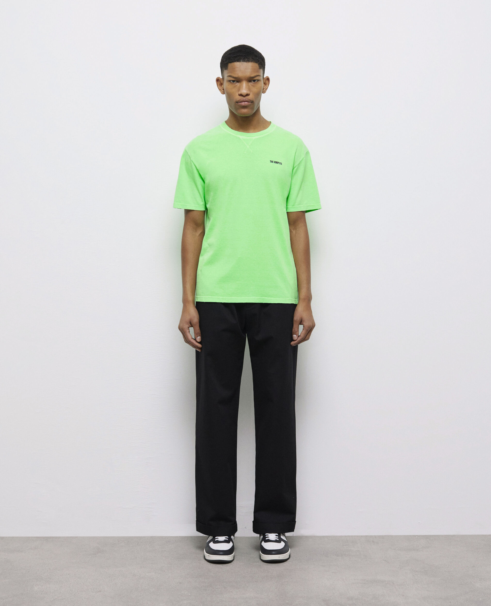 Camiseta verde fluorescente logotipo para hombre, VERT FLUO, hi-res image number null