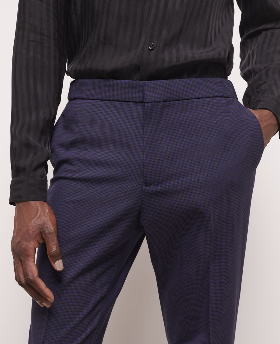 houndstooth wool suit pants