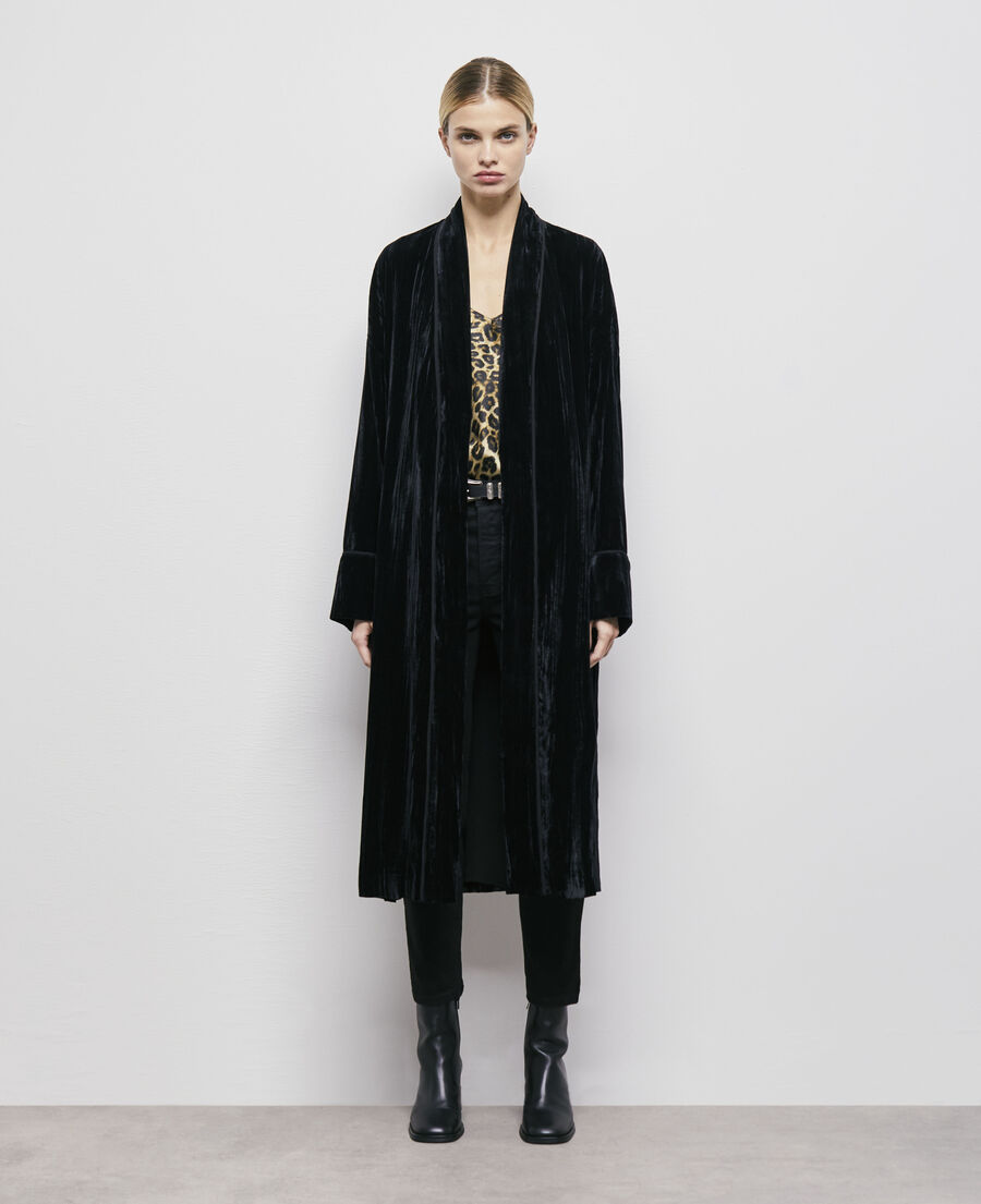 Black velvet kimono The Kooples