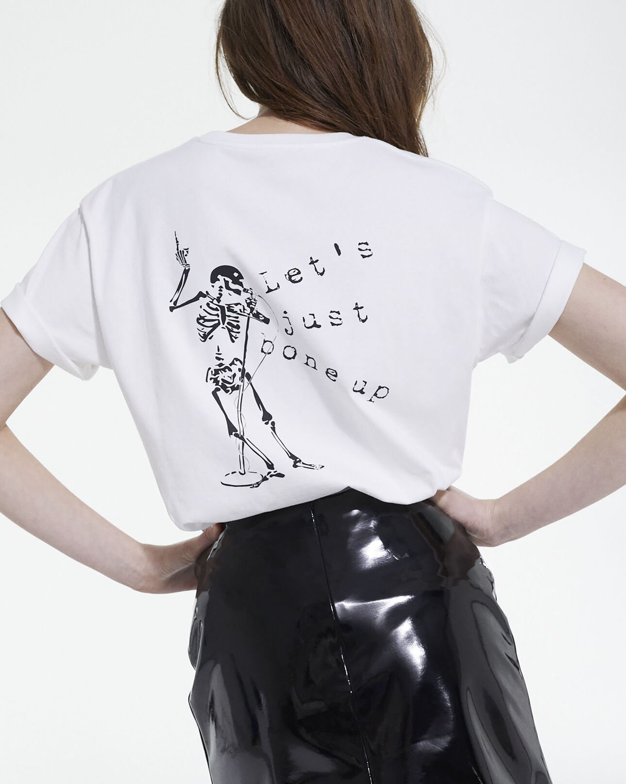 The Kooples WOMEN WHITE white screen print t-shirt