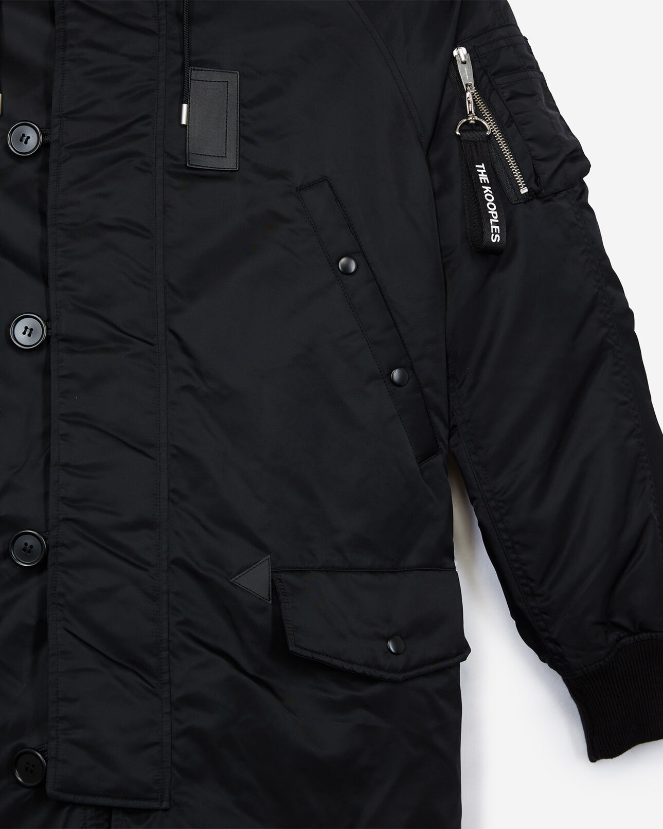 The Kooples HOMME BLACK parka longue noire