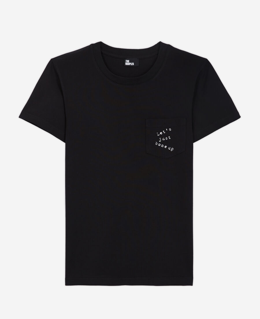 black screen print t-shirt