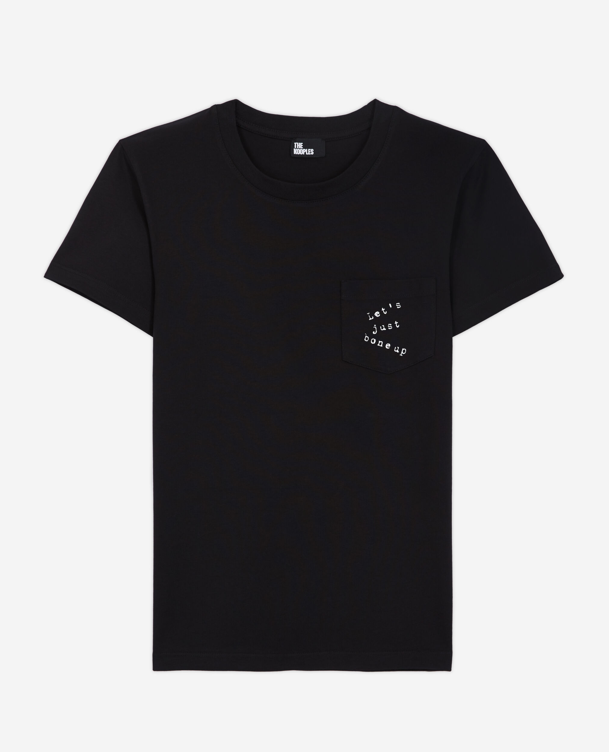 Black screen print T-shirt, BLACK, hi-res image number null