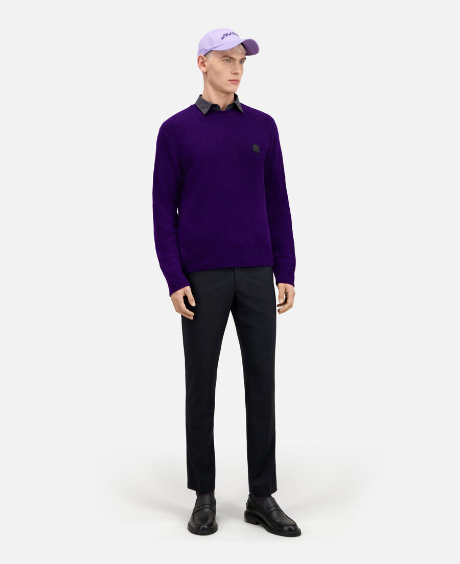 jersey violeta mezcla lana alpaga