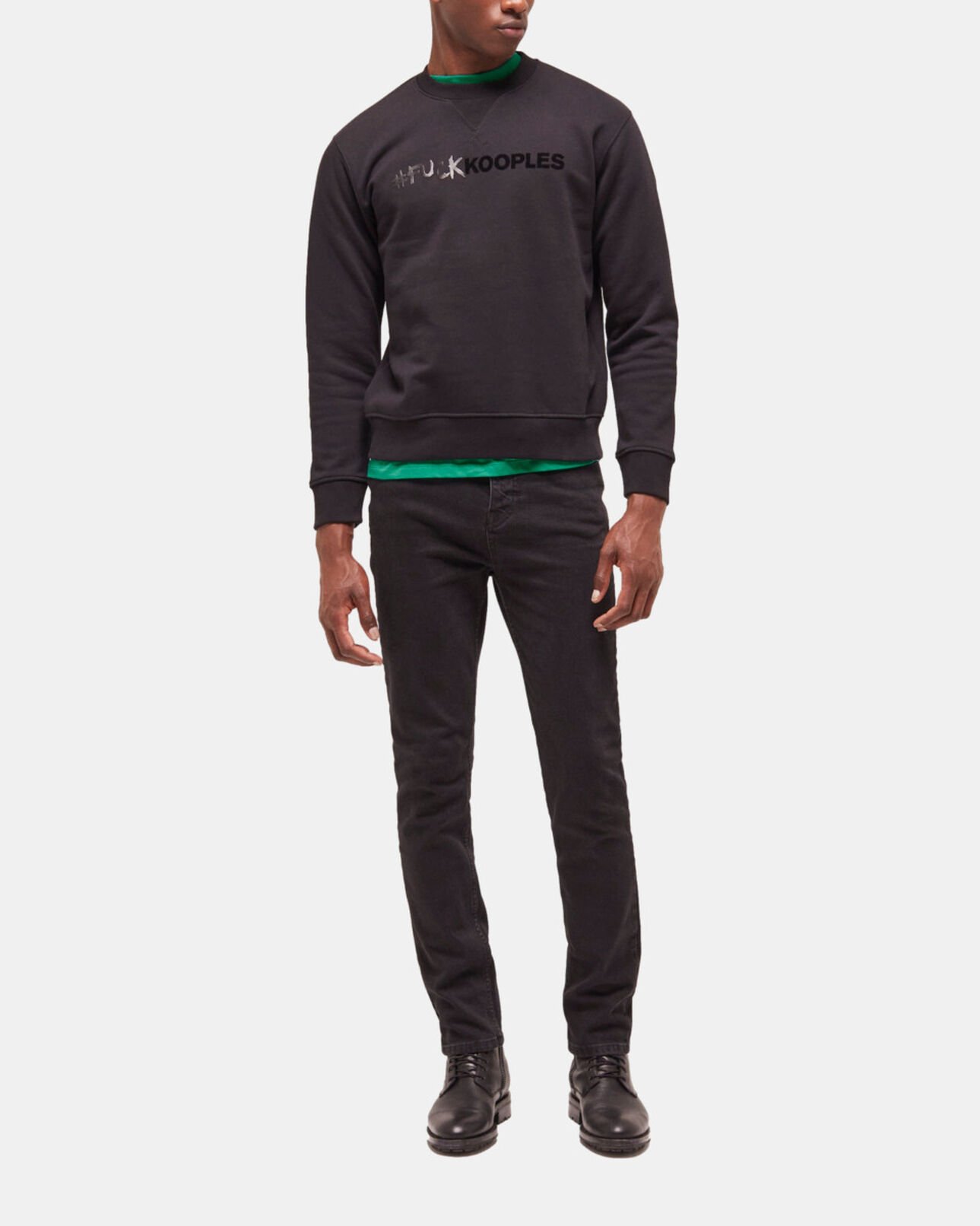 The Kooples HOMBRE BLACK sudadera logotipo negra