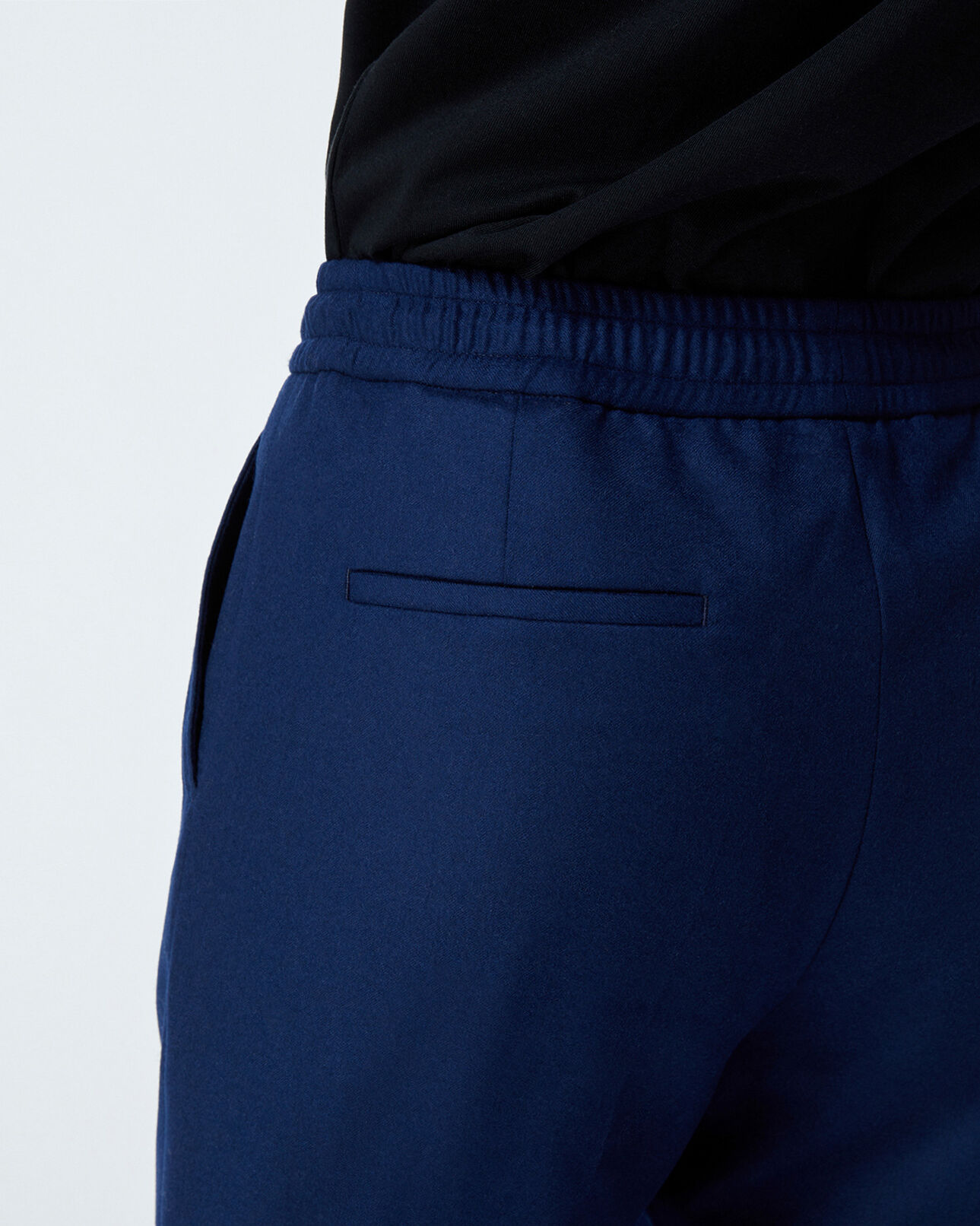 The Kooples HOMME NAVY pantalon laine bleu à élastique