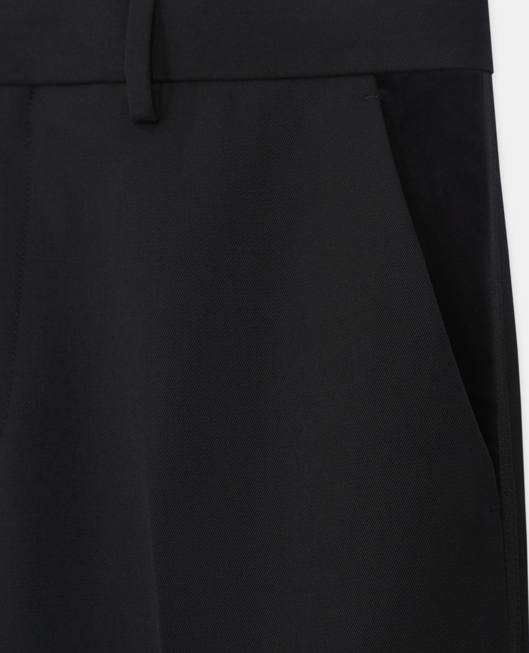 Pantalon de costume en laine noir, BLACK, hi-res image number null