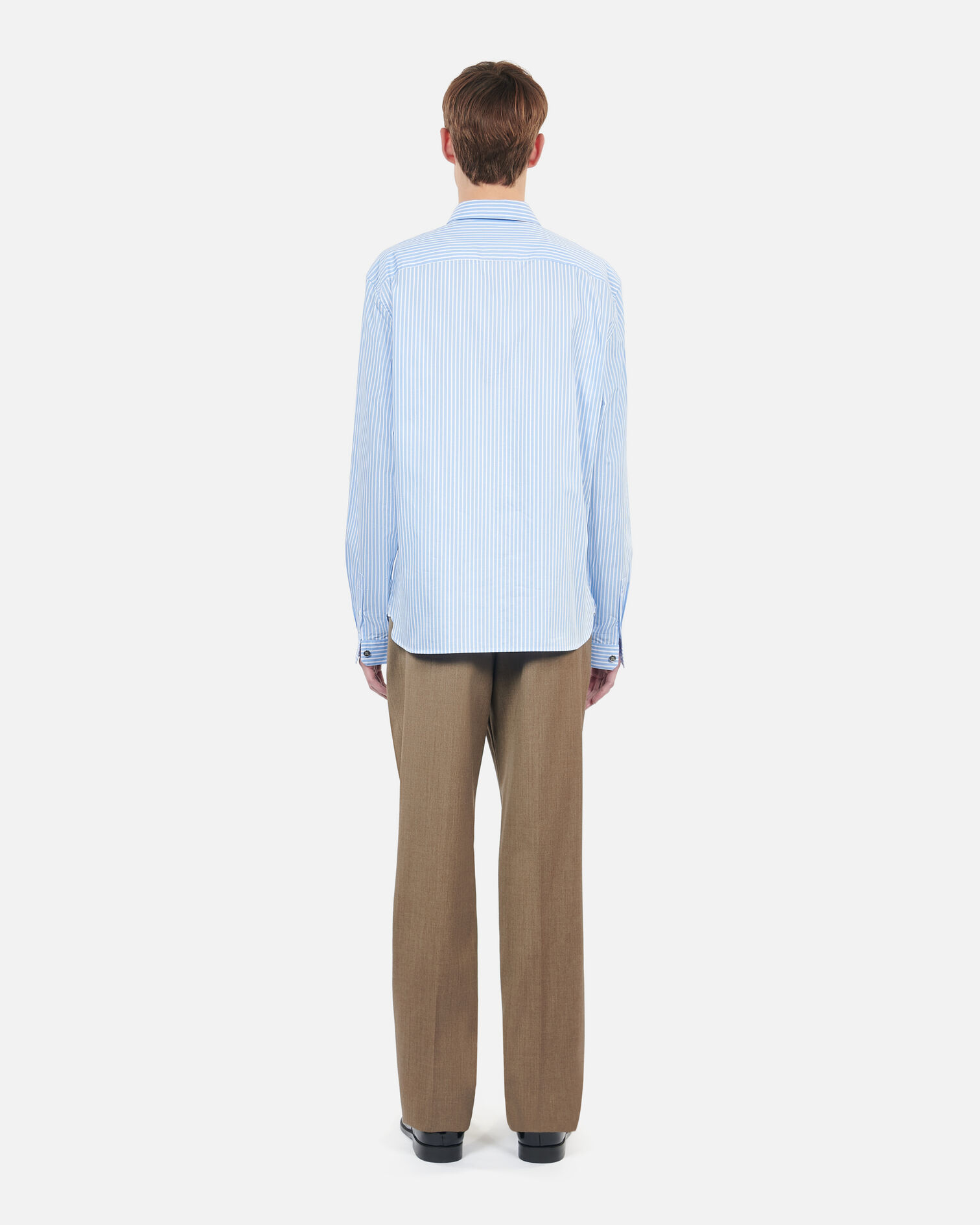 Formal striped shirt, BLUE WHITE, hi-res image number null