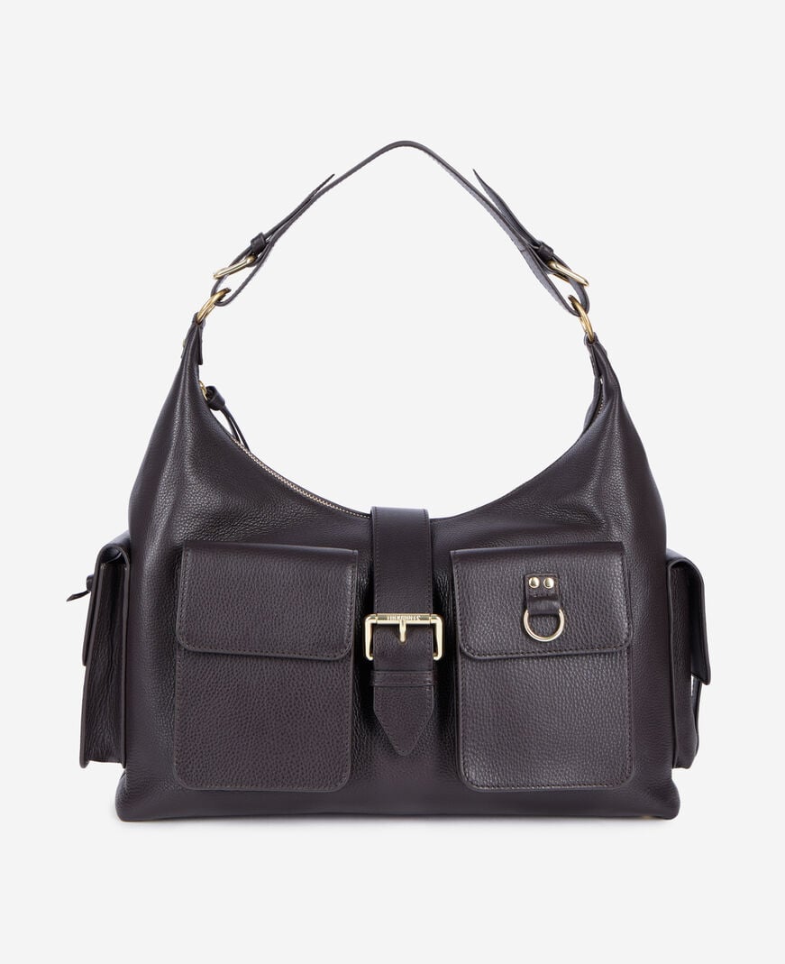 The Kooples WOMEN BROWN brown leather amelia xl bag