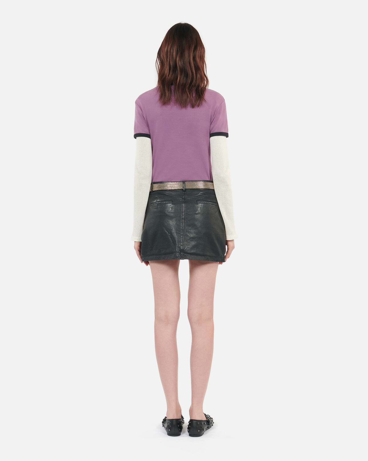 The Kooples WOMEN PRUNE purple kooples heart t-shirt