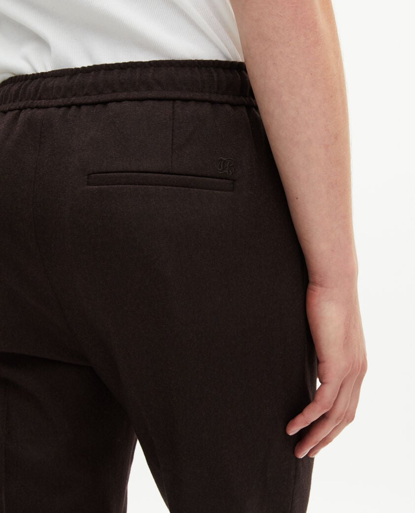 The Kooples HOMBRE BROWN pantalones rectos de lana marrón