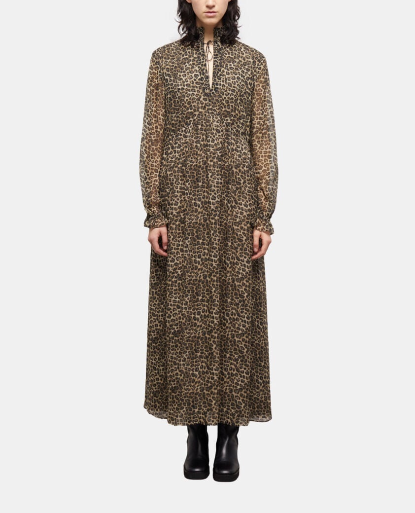 The Kooples FEMME LEOPARD robe longue léopard