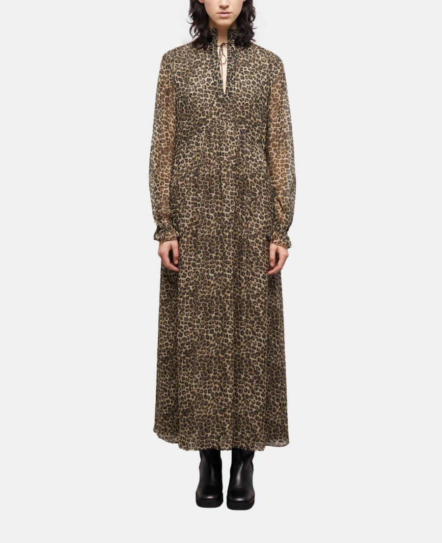 The Kooples WOMEN LEOPARD long leopard print dress