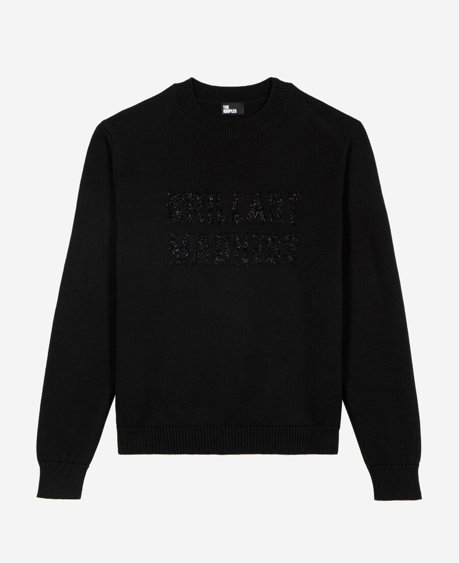The Kooples MUJER BLACK jersey con jaquard de lúrex negro