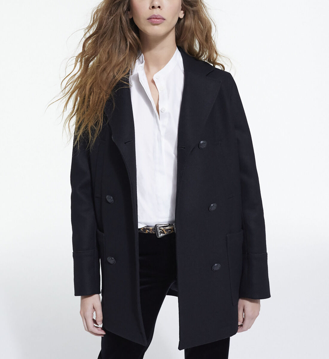 Leopard peacoat outlet