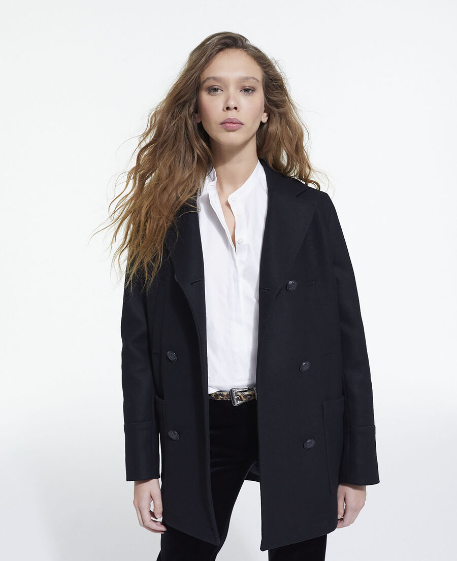 wool coat with leopard lining