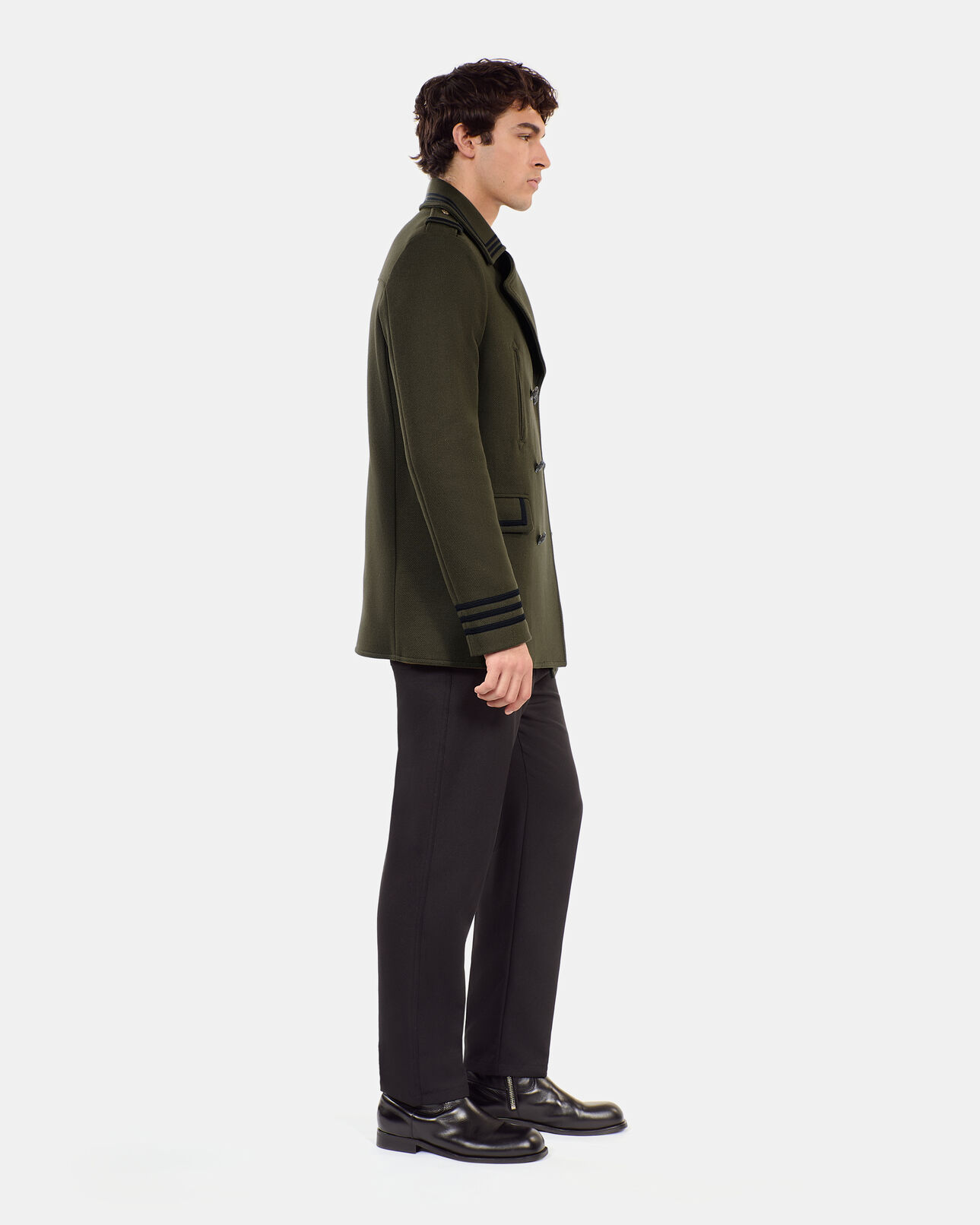The Kooples MEN KAKI khaki officer-style pea coat