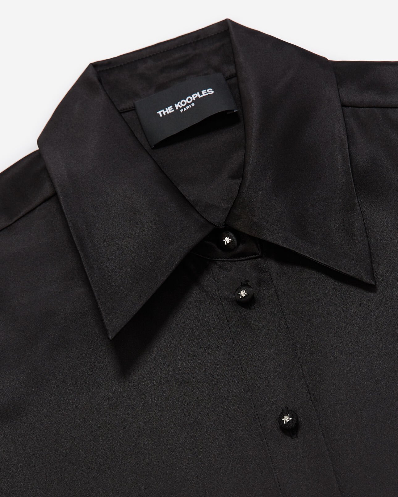 The Kooples FEMME BLACK chemise noire soie satin