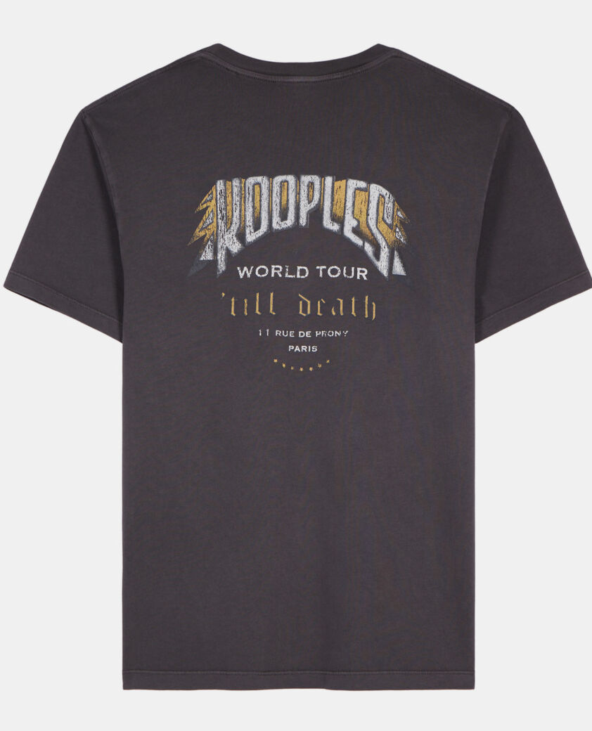 The Kooples HOMME CARBONE t-shirt avec s&eacute;rigraphie gris