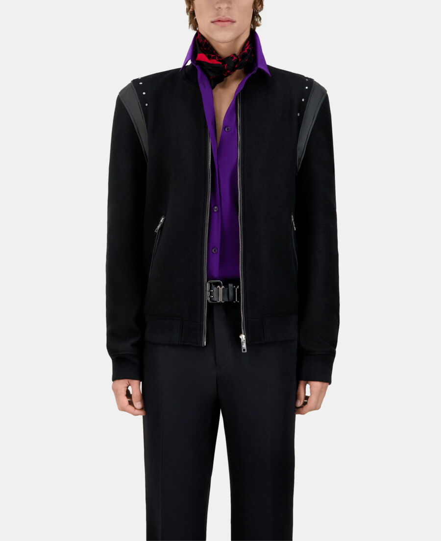 The Kooples MEN BLACK black jacket with studs